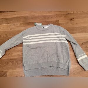 Gray Striped Sweater